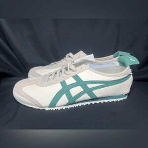 NWT Onitsuka Tiger Mexico 66 Cream and Green Sneakers Size 10